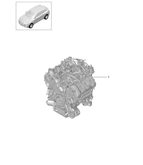 Replacement engine (Model: CTMA,CTM, CTLA,CTL, DCNA,DCN, DHKA,DHK) 95B.1 Macan 3.0L / 3.6L 2014-18