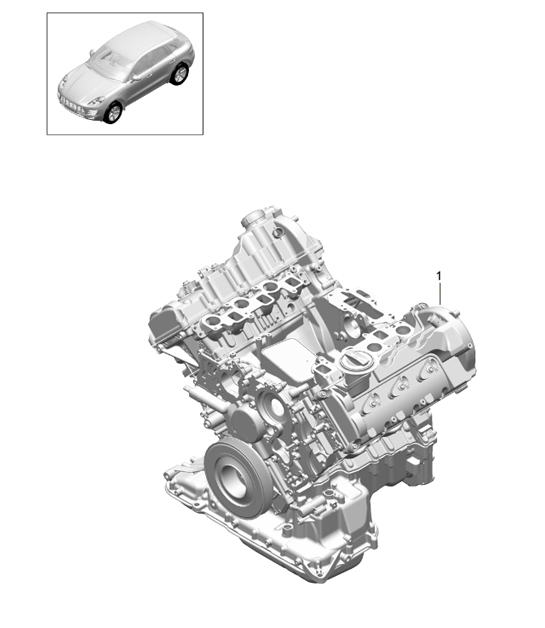 Replacement engine (Model: CDUD,CTBA, CTBC,CTBB) 95B.1 Macan 3.0L Diesel 2014-18