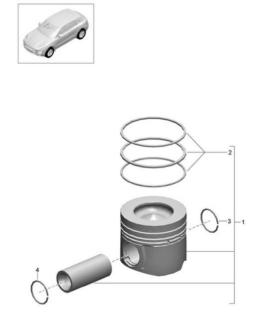 Diagram 102-040 Porsche Macan (95B) MK1 (2014-2018) Engine