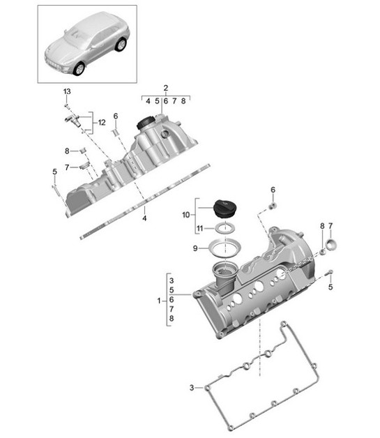 Diagram 103-020 Porsche 944 (1982-1991) 