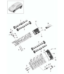 Camshaft, valves (Model: CDUD,CTBA, CTBB,CTBC) 95B.1 Macan 3.0L Diesel 2014-18