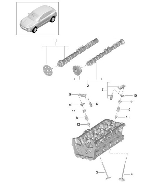 Diagram 103-060 Porsche 997 (911) MK1 2005-2008 Engine
