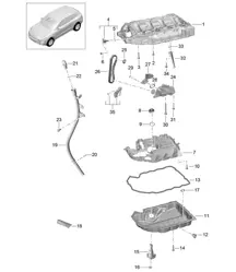 Intake manifold / Oil sump  / Oil pump (Model: CNCC,CNC, CYNA,CYPA, CYP,CYNB) 95B.1 Macan 2.0L 2014-18