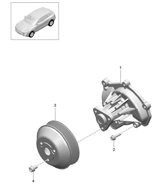 Diagram 105-005 Porsche Cayman GTS 718 2.5L Handgeschakeld (365 pk) Motor