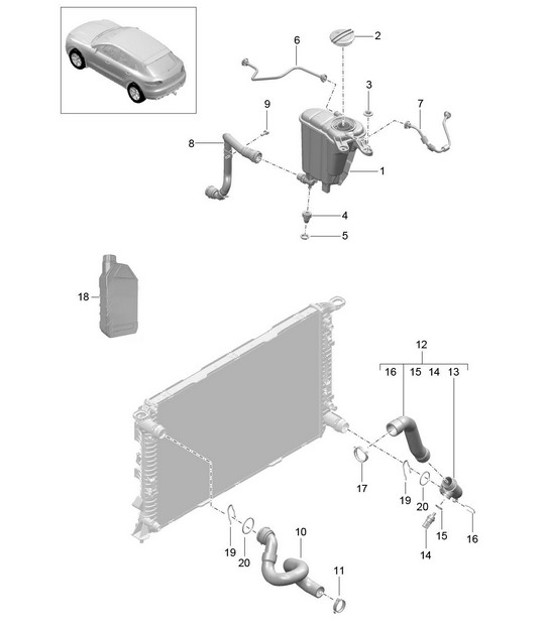 Diagram 105-050 Porsche Cayman 987C / 981C (2005-2016) Engine