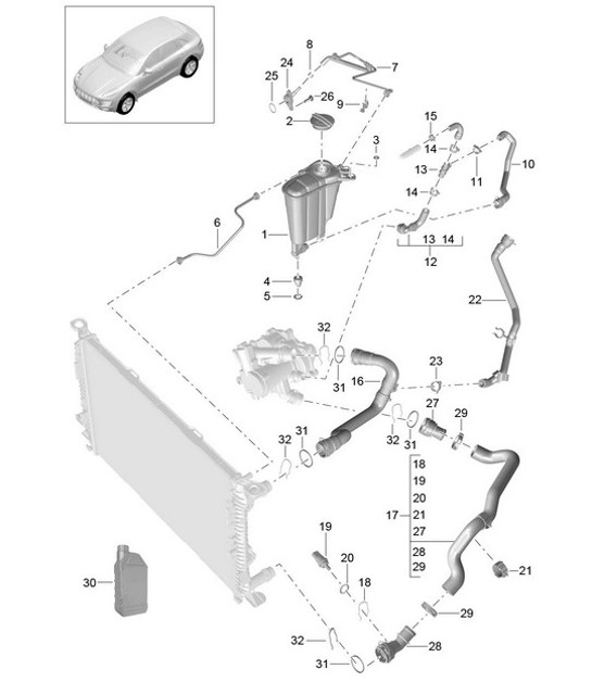 Diagram 105-060 Porsche Boxster 718 (982) 2017>> Engine