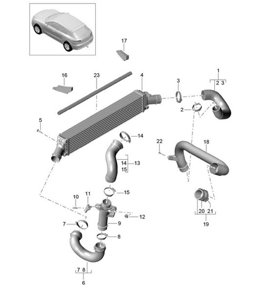 Diagram 107-073 Porsche Boxster 718 (982) 2017>> Engine
