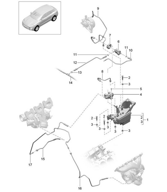 Diagram 107-083 Porsche Cayman 718C (982C) 2017>> Engine