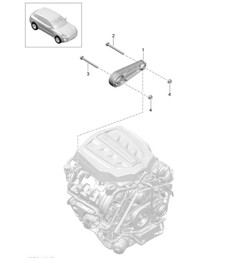 Engine lifting tackle / Engine support (Model: CTMA,CTM, CTLA,CTL, DCNA,DCN, DHKA,DHK) 95B.1 Macan 3.0L / 3.6L 2014-18