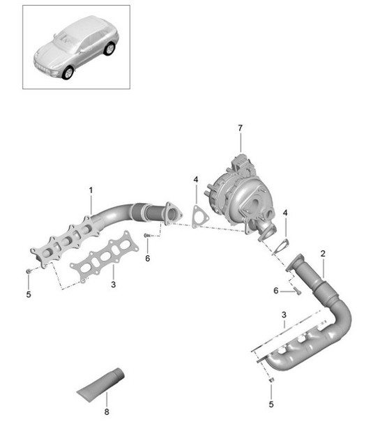Diagram 202-005 Porsche 911/912 (1965-1989) Système de carburant, système d'échappement