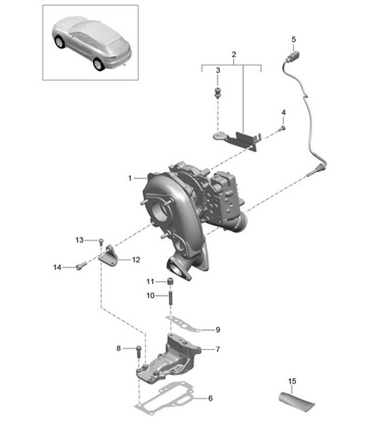 Diagram 202-020 Porsche Macan (95B) MK1 (2014-2018) Fuel System, Exhaust System