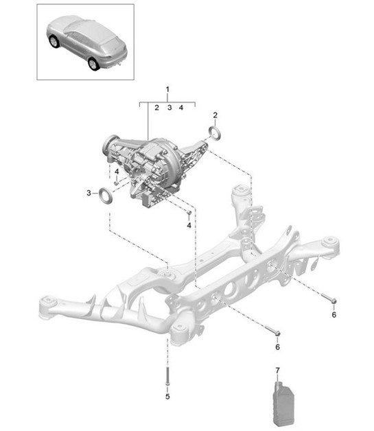 Diagram 305-040 Porsche Macan (95B) MK1 (2014-2018) Transmission