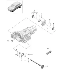- PDK - Gearbox / Front axle differential 95B.1 Macan 2014-16