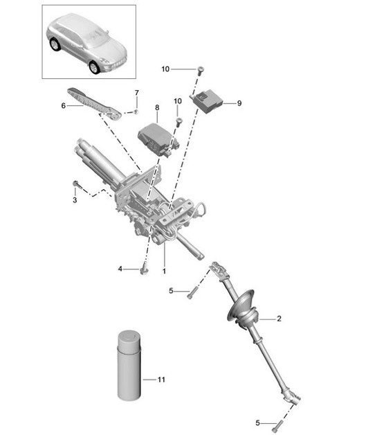 Diagram 403-006 Porsche 992 (911) MK1 2019-2024 Front Axle, Steering 