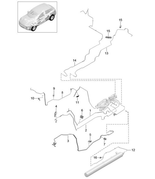Diagram 606-010 Porsche 970.2 Panamera 4 V6 3.6L 4WD (310Hp) 2014-16 Wheels, Brakes