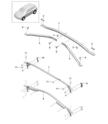 Brace / Front end 95B.1 Macan 2014-18