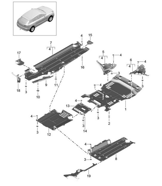 Diagram 801-070 Porsche Cayman 718C (982C) 2017>> Body