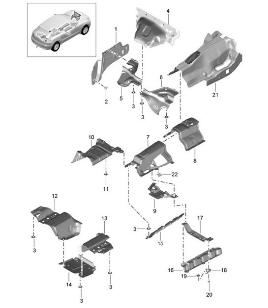 Diagram 801-072 Porsche Macan (95B) MK1 (2014-2018) Body