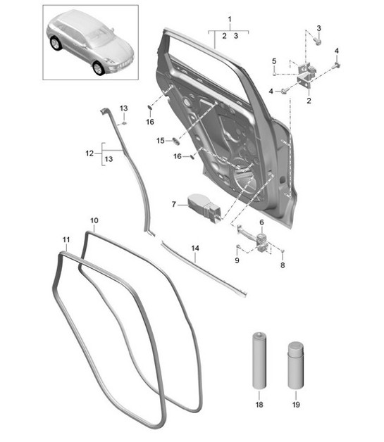 Diagram 804-005 Porsche Boxster 986/987/981 (1997-2016) Body