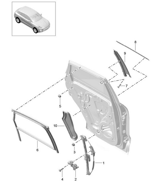 Diagram 804-040 Porsche 997 (911) MK1 2005-2008 Body