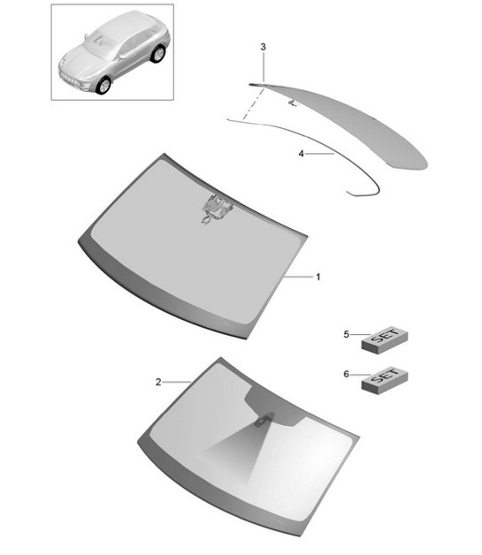 Diagram 805-000 Porsche 95B.1 Macan Petrol 2.0L (237Bhp) 2014-18 Body