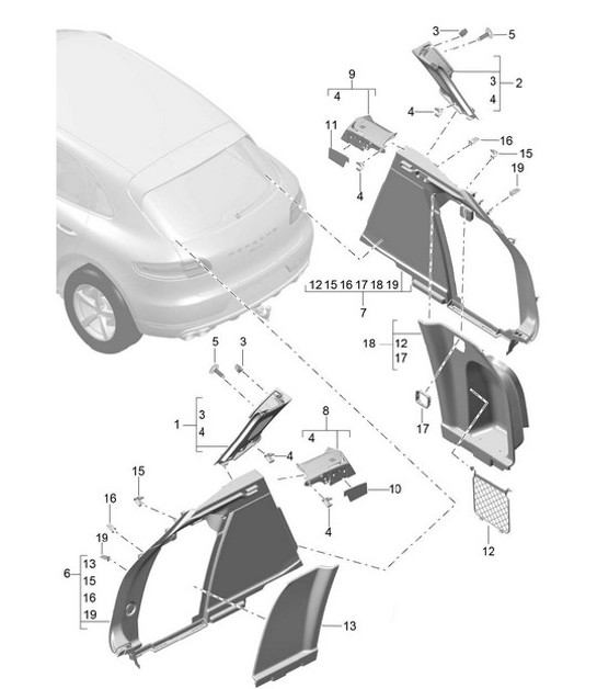 Diagram 807-045 Porsche Cayman 718C (982C) 2017>> Body
