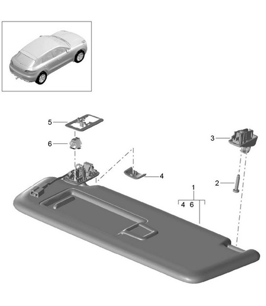 Diagram 807-065 Porsche Macan (95B) MK1 (2014-2018) Body