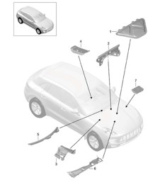 Sound absorber / Front end / Cover 95B.1 Macan 2014-18