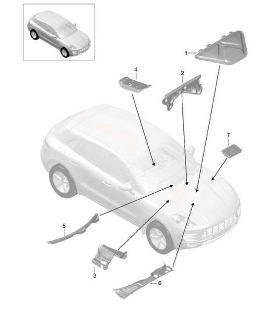 Diagram 807-080 Porsche Macan (95B) MK1 (2014-2018) Body
