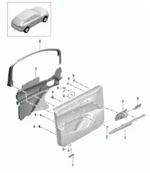Accessories FRONT door panel 95B.1 Macan 2014-18