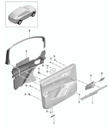 Accessories FRONT door panel 95B.1 Macan 2014-18