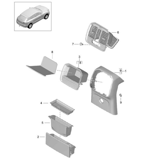 Diagram 809-025 Porsche 356 (1950-1965) Body