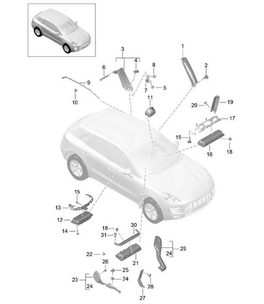 Diagram 812-050 Porsche 356 (1950-1965) Body