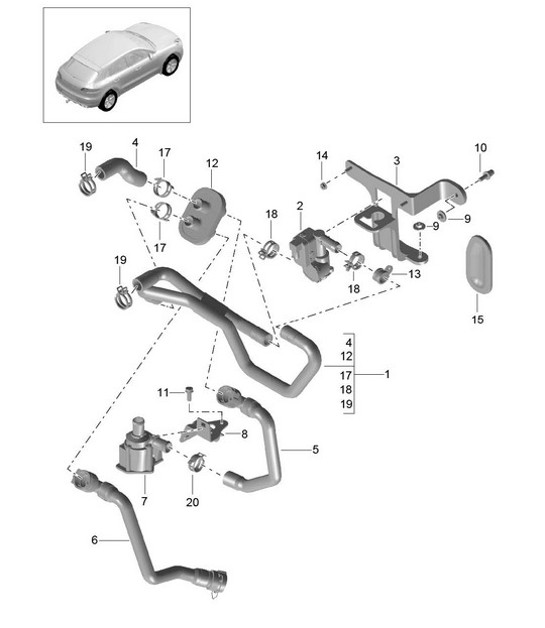 Diagram 813-006 Porsche 958 Cayenne V6 3.6L Petrol (300Hp) 2010-17 Body
