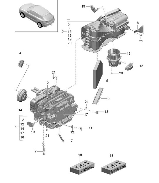 Air conditioning 95B.1 Macan 2014-18