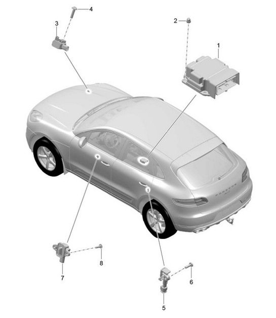 Diagram 901-005 Porsche Boxster 718 (982) 2017>> Electrical equipment