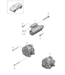 Starter / Alternator / Earth line 95B.1 Macan 2014-18