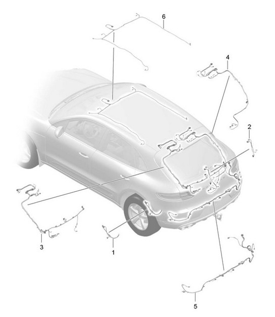 Diagram 902-020 Porsche 964 (911) (1989-1994) Electrical equipment