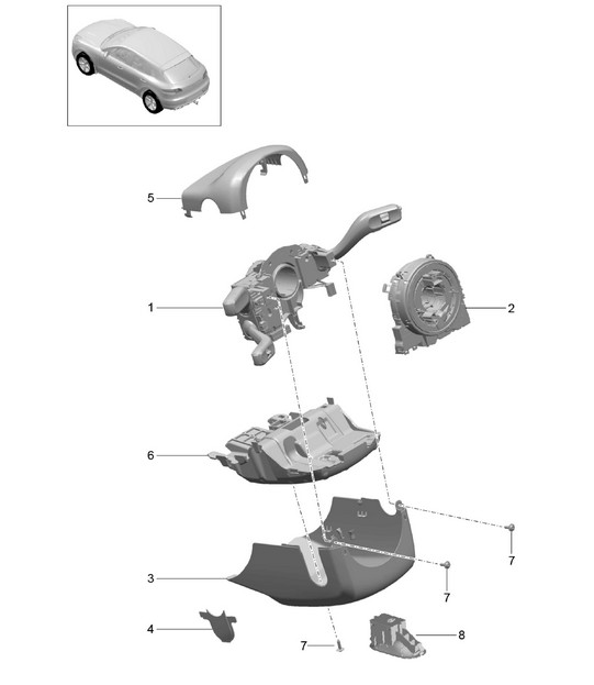 Steering column switch 95B.1 Macan 2014-18