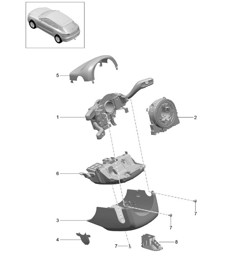 Steering column switch 95B.1 Macan 2014-18
