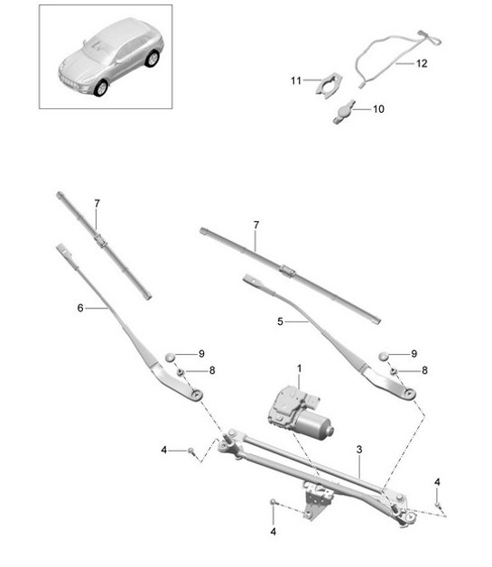 Diagram 904-000 Porsche 997 (911) MK1 2005-2008 Electrical equipment