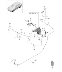 Windscreen washer system 95B.1 Macan 2014-18