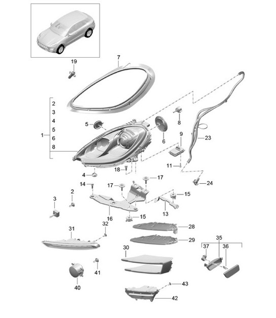 Diagram 905-000 Porsche Panamera 971 MK2 (2021>) 