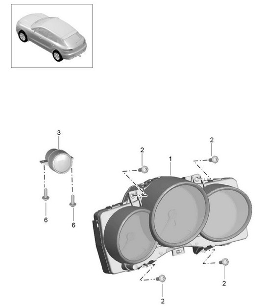 Diagram 906-000 Porsche 997 (911) MK1 2005-2008 Electrical equipment