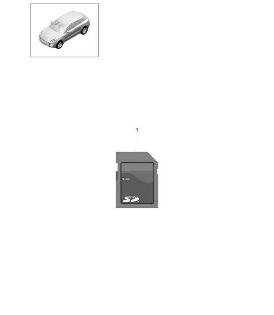 SD memory card for updating the navigation data 95B.1 Macan 2014-18