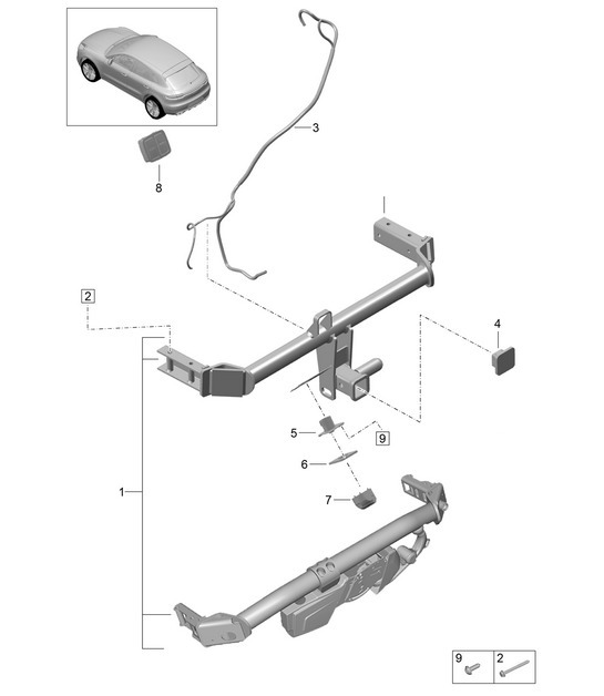 Diagram 002-000 Porsche Macan (95B) MK2 2019-2021 Accessories & others 