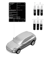 Paint Touch-up applicator / Paints 95B (II / III) Macan 2019 - 2024