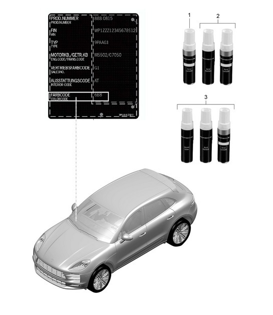 Diagram 004-000 Porsche Macan (95B) MK2 2019-2021 Accessories & others 