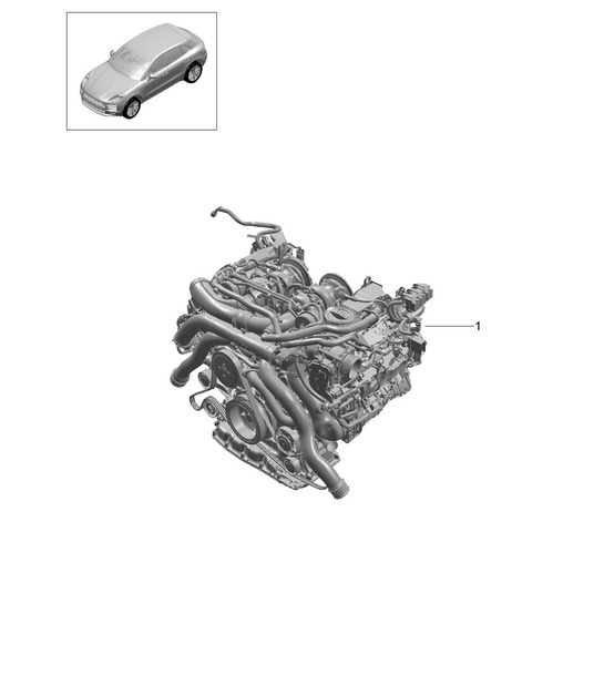 Replacement engine (complete) - Model: DGRC, DGRB, DGR -  95B (II / III) Macan 2.9L 2019 - 2024