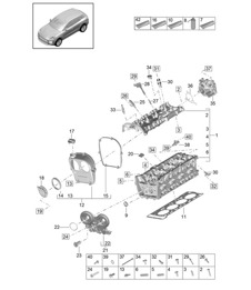 Cylinder head - PR:T2G - 95B (II / III) Macan 2.0L 2019 - 2024